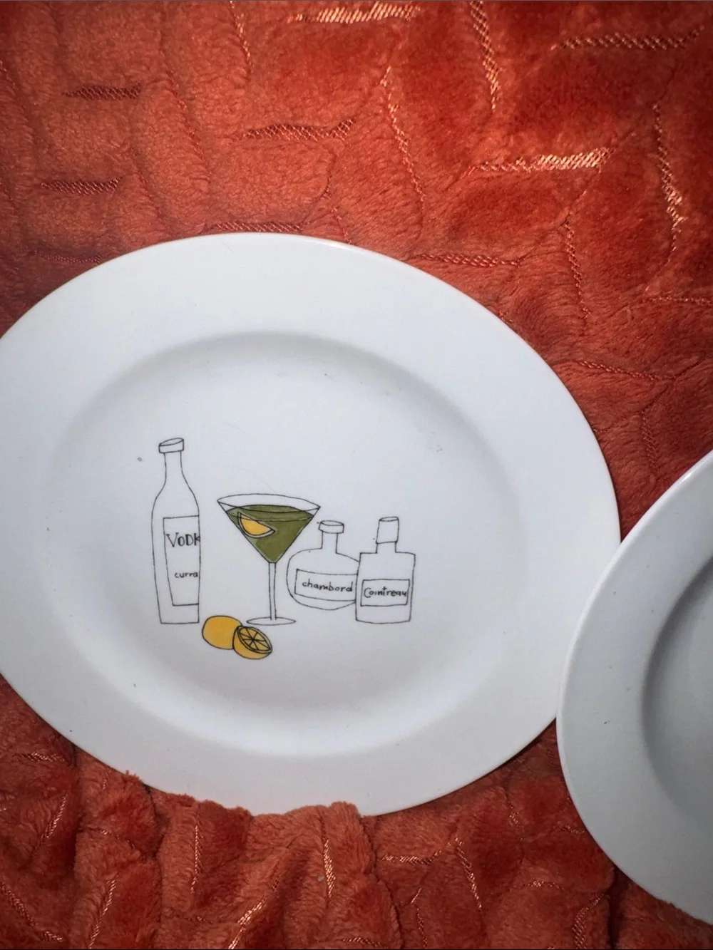 Signature Housewares Ursula Dodge Martini Cocktail Appetizer Salad Plates Set of